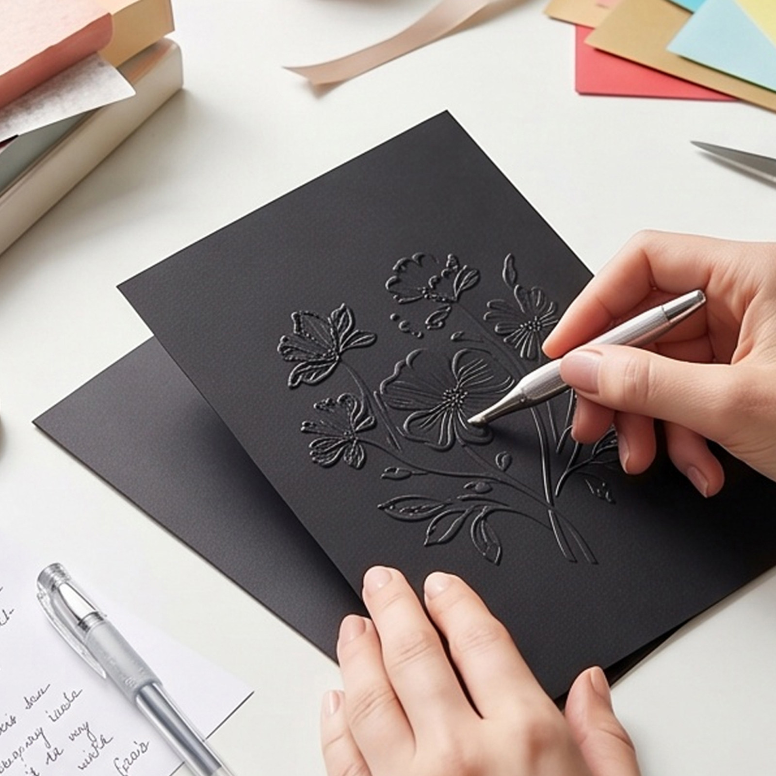 Papercraft Supply Invitation - 60 قطعة من ورق الكرتون الأسود
