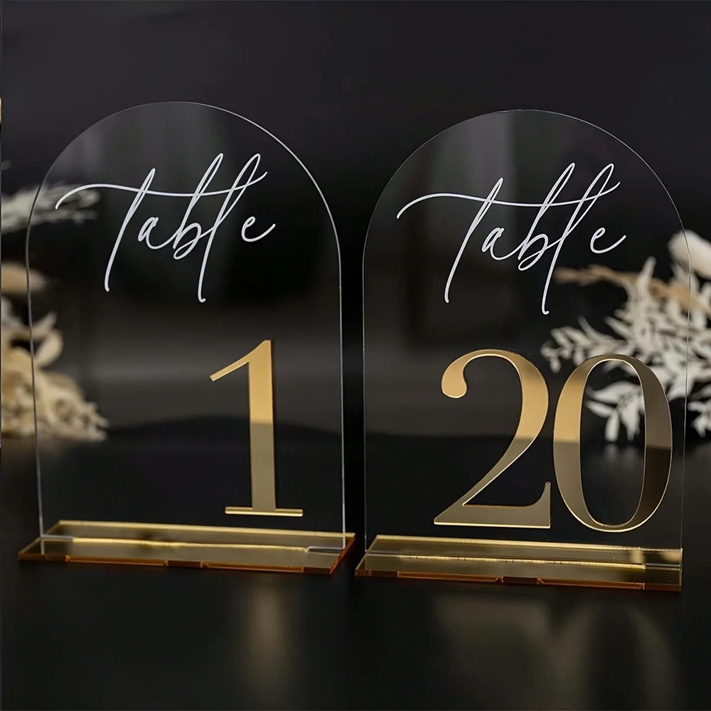 Table Number Gold - مخصص 1 و 10 قطعة أرقام