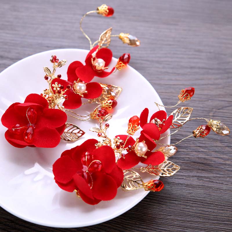 Wedding Supply Store - دبابيس الشعر الزفاف الصينية للعروس ،