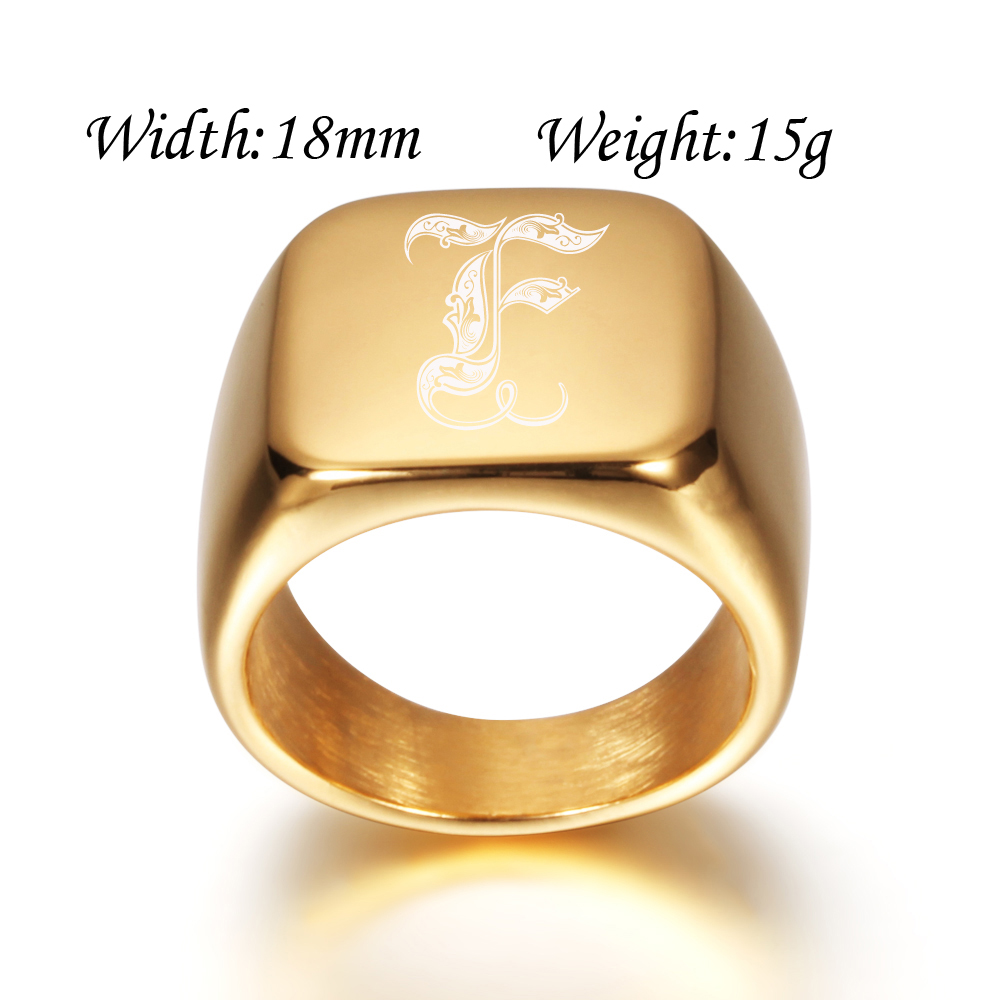 خواتم ذهبية اللون للرجال بأحرف - مراجعة Wedding Zone وسعره