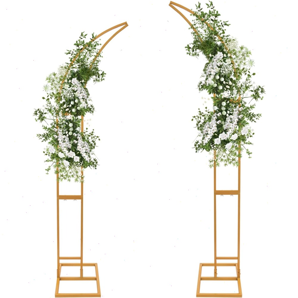 قطعتان من حامل خلفية قوس الزفا - مراجعة Wedding Arch Flower وسعره