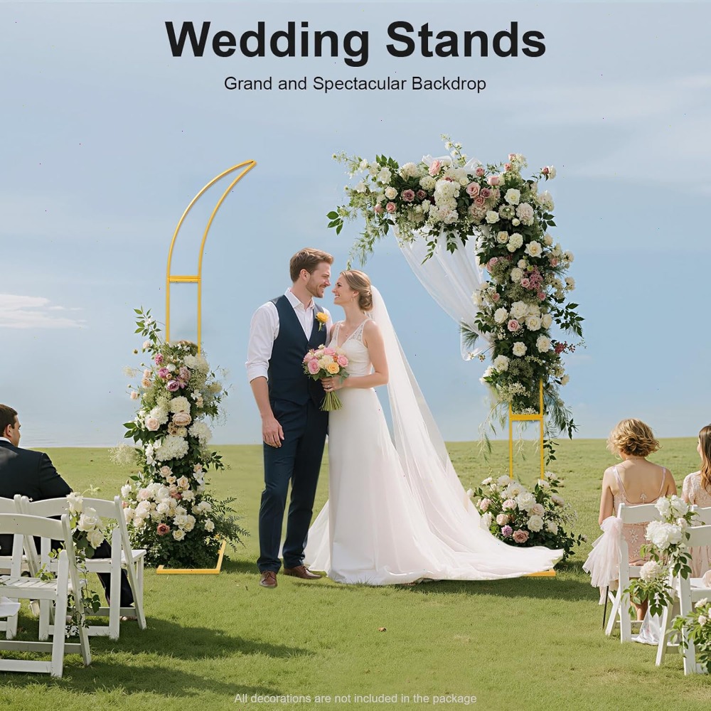 قطعتان من حامل خلفية قوس الزفا - مراجعة Wedding Arch Flower وسعره