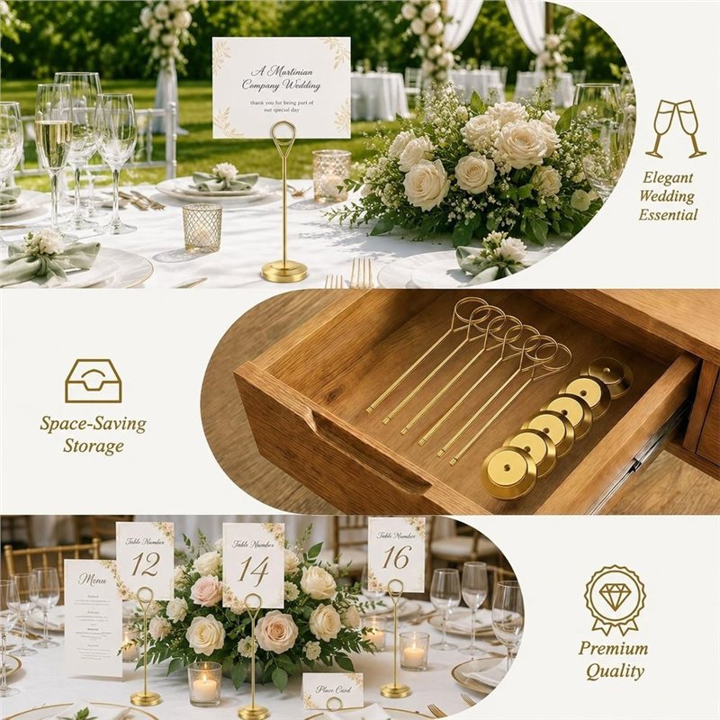 【A92P!】 حوامل صور متينة مع قاع - مراجعة Table Number Gold وسعره