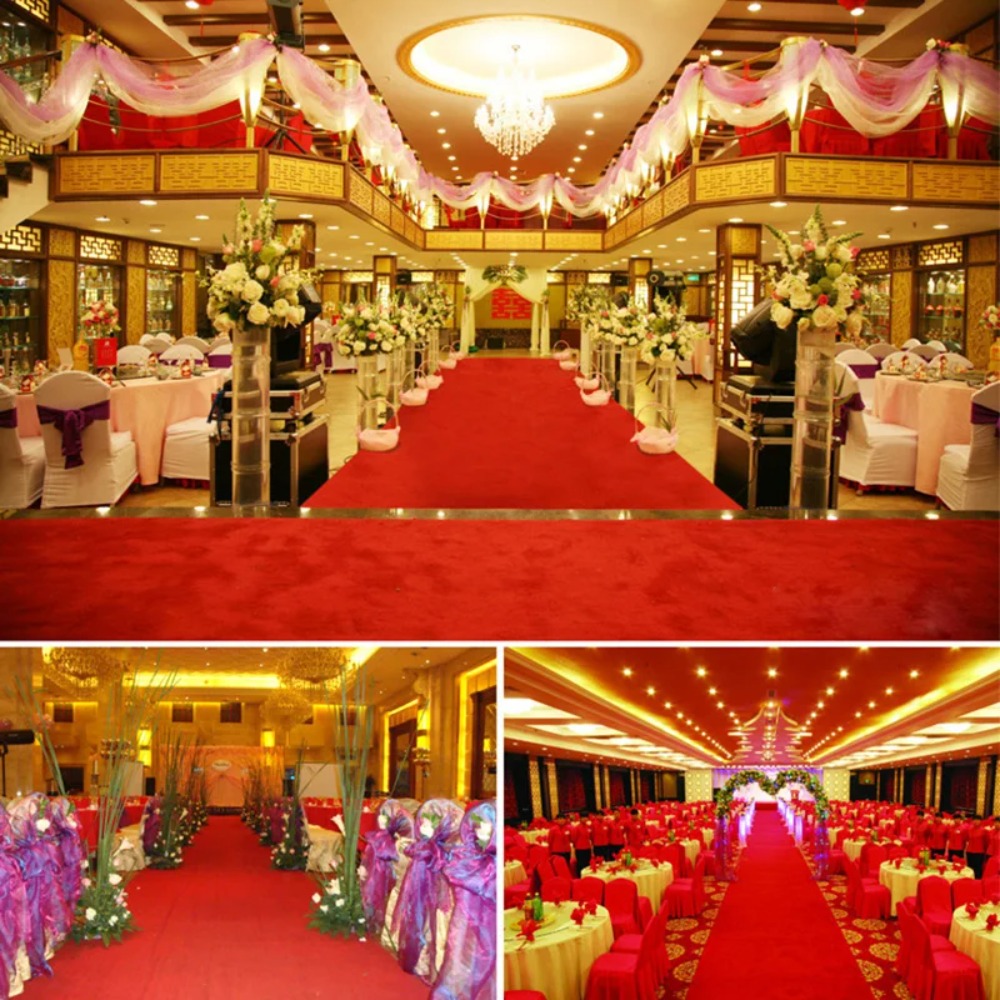 سجاد أحمر خارجي للممرات في حفل - مراجعة Wedding Tap وسعره
