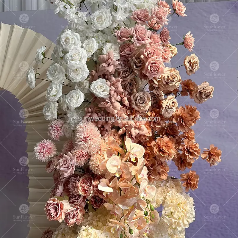 قوس زهور حريرية معلق بإطار معد - مراجعة Wedding Arch Flower وسعره