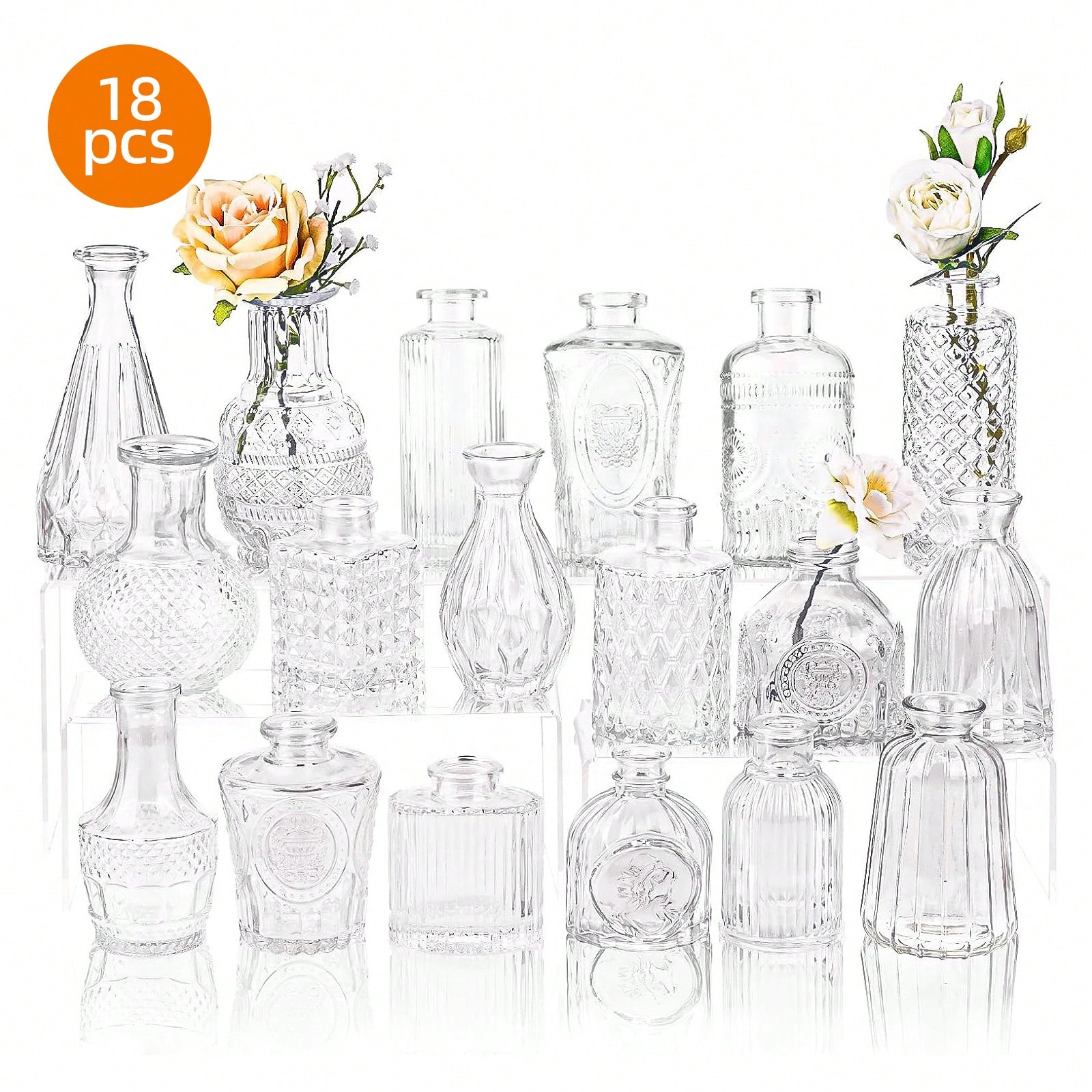 مجموعة مزهريات زجاجية صغيرة لل - مراجعة Wedding Supply Rentals وسعره