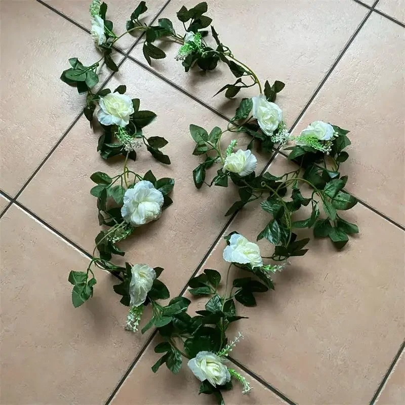 1 قطعة 2.2 متر زهرة بيضاء اصطن - مراجعة Wedding Arch Flower وسعره
