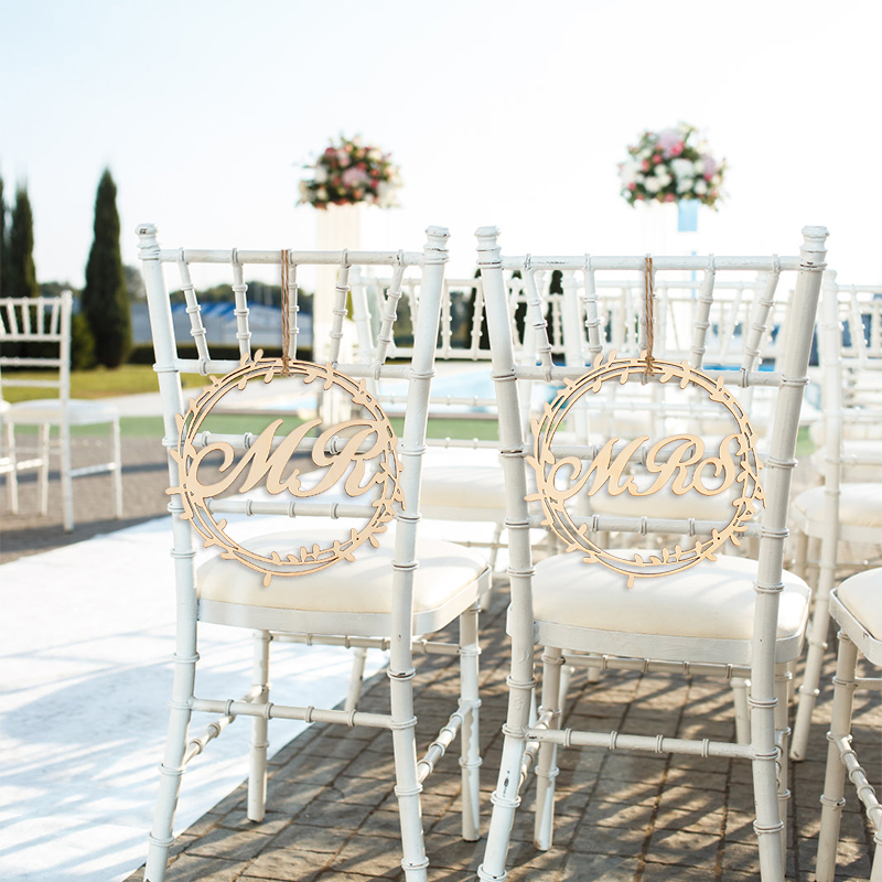 2 قطعة كرسي خشبي الزفاف قلادة  - مراجعة Wedding Supply Rentals وسعره