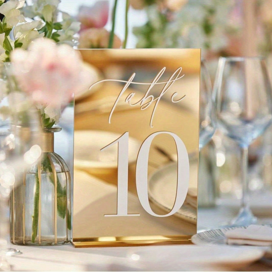 لافتات أرقام طاولات من الأكريل - مراجعة Table Number Gold وسعره