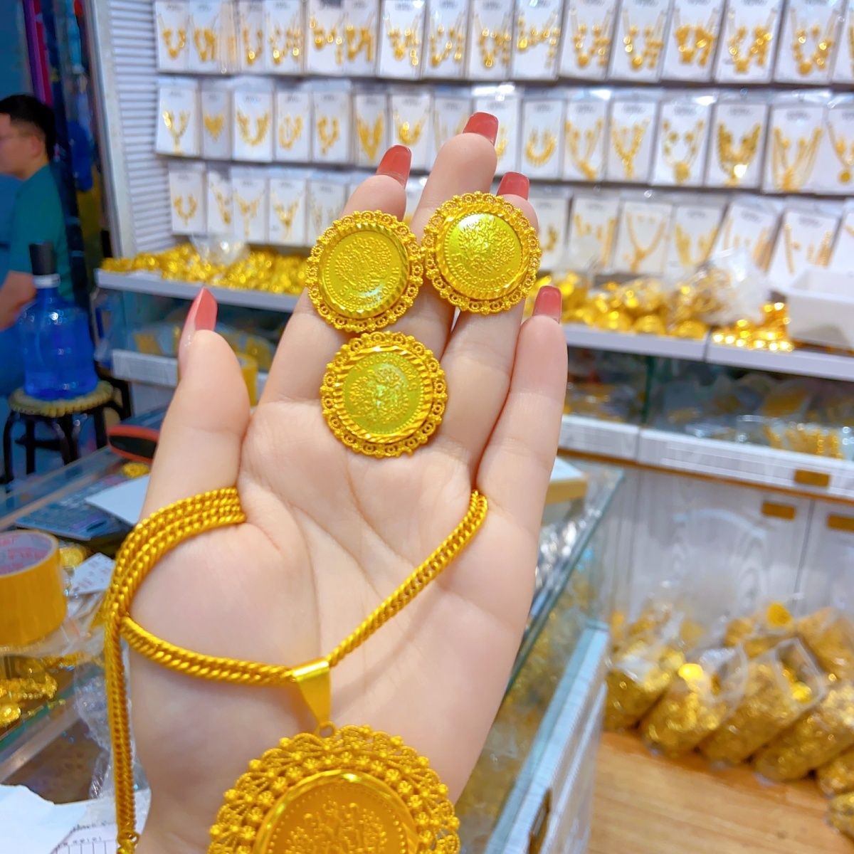 جديد 24K مطلية بالذهب دبي مجوه - مراجعة Wedding Zone وسعره