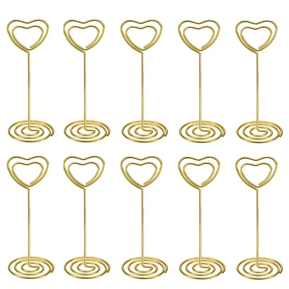 10 قطعة شكل قلب الجدول رقم اسم - مراجعة Table Number Gold وسعره